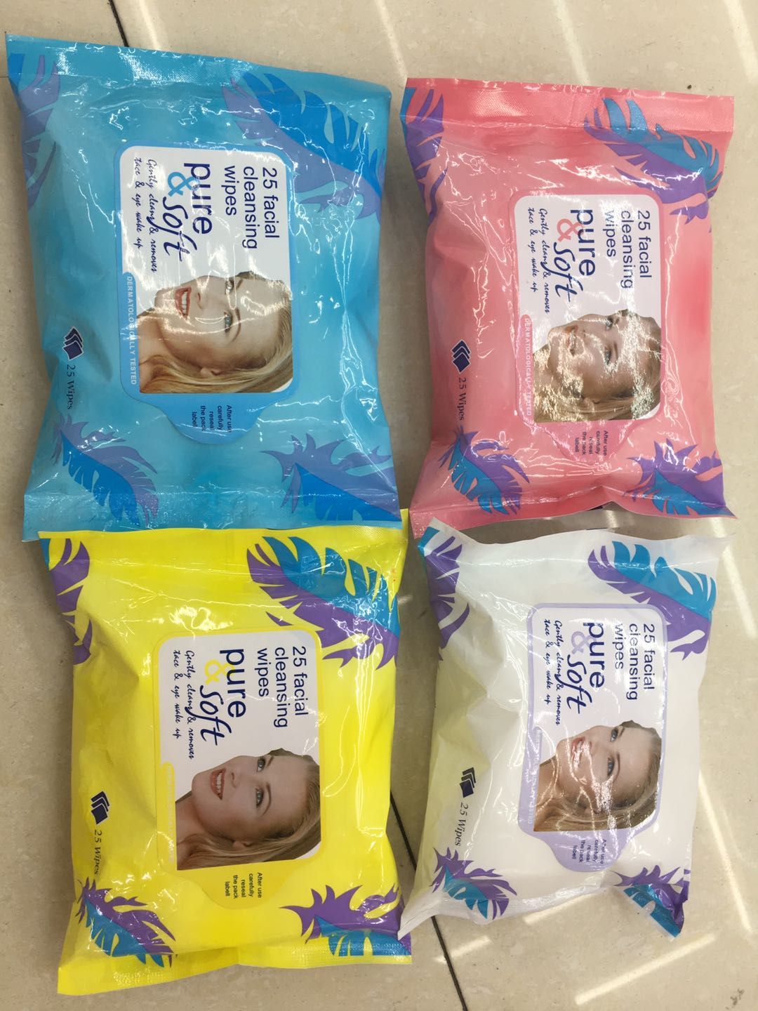 25片美女卸妆洁面二合一便携款抽取式湿巾