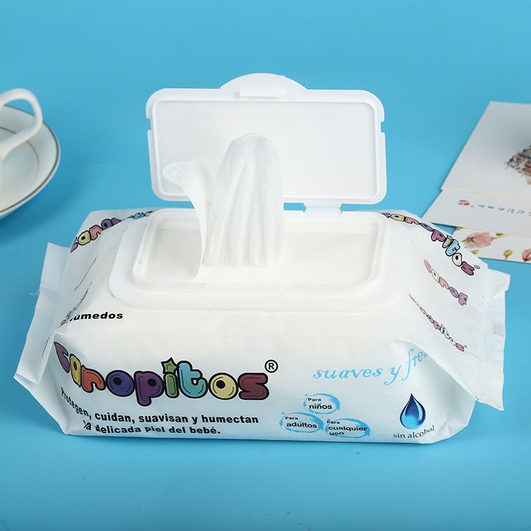 手口湿巾纸湿纸巾 婴儿新生儿童宝宝 带盖柔肤80抽加盖湿巾详情图3