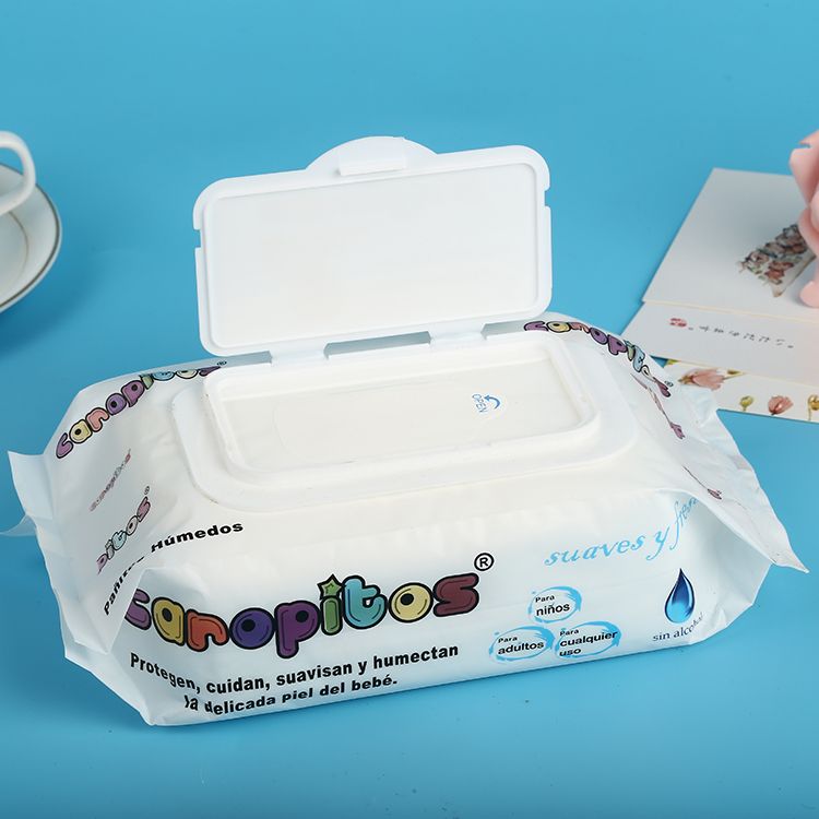 手口湿巾纸湿纸巾 婴儿新生儿童宝宝 带盖柔肤80抽加盖湿巾详情图1