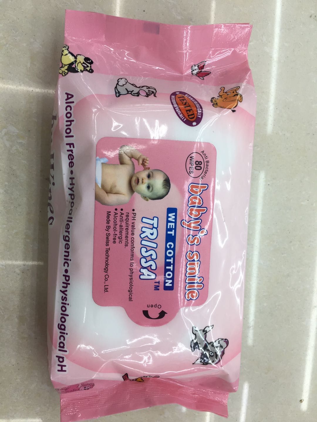 80 Small Animal Packaging Disposable Skin Care Wipes details Picture