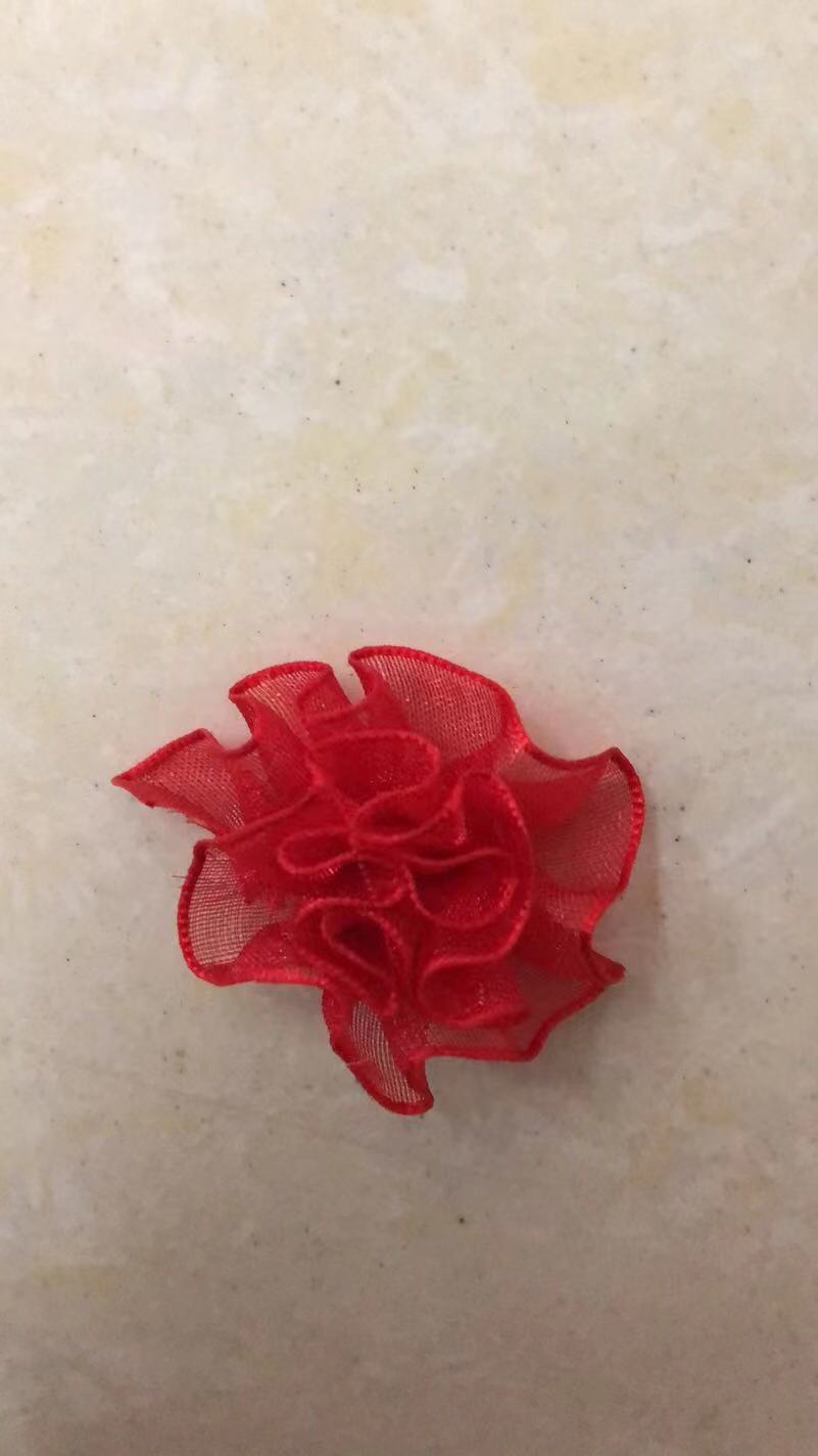 002红色蕾丝款小花