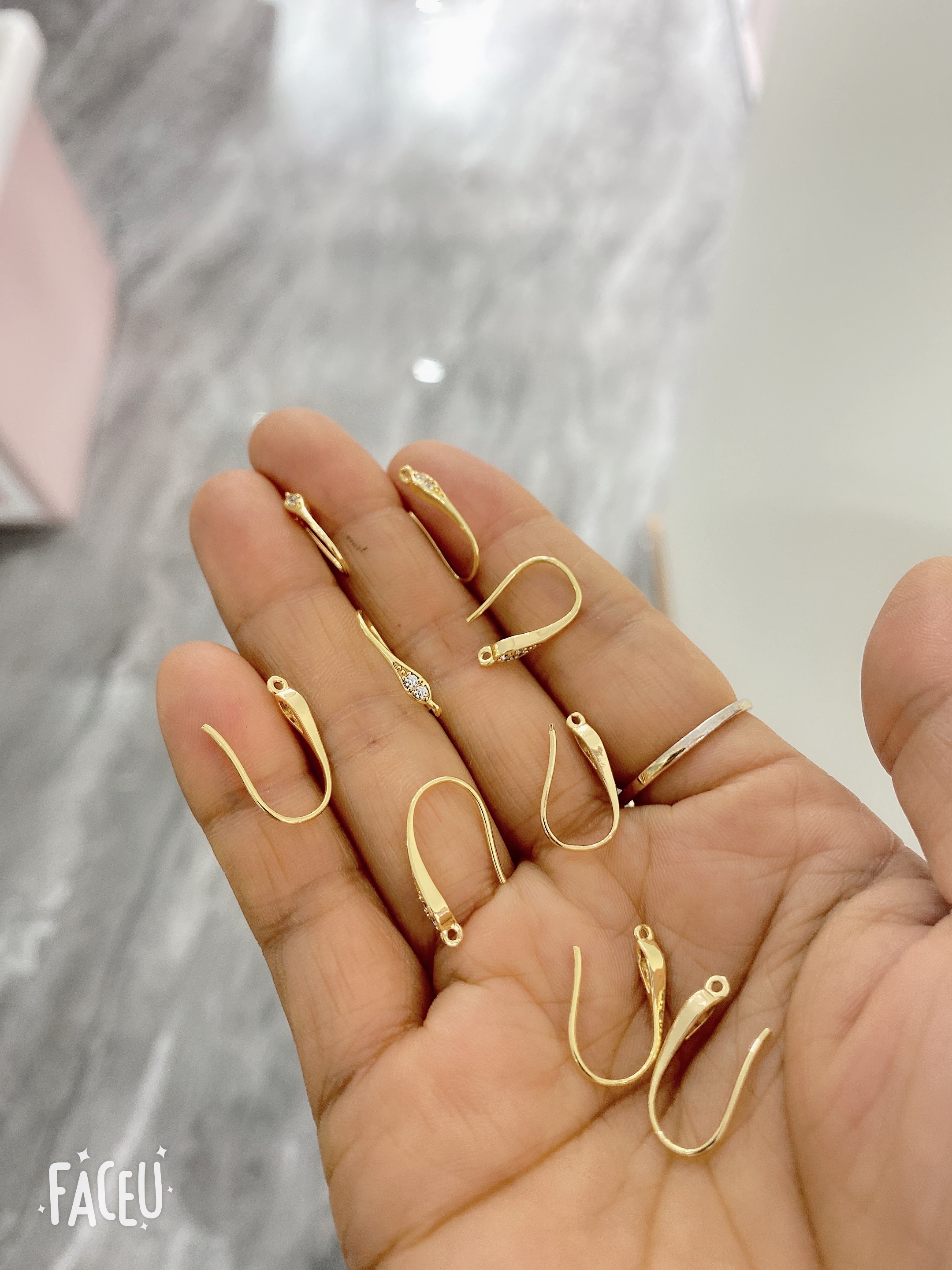 Zhongxing Jewelry Zircon ear hooks are versatile Specification image