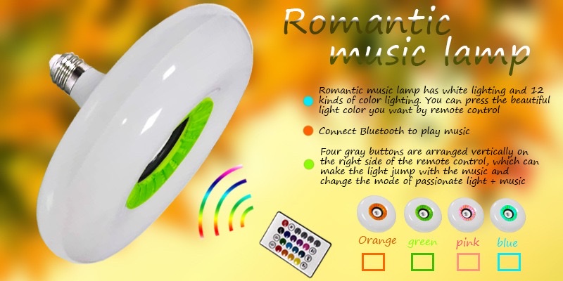 New Bluetooth music bulb, plump round Bluetooth music bulb, 48W Bluetooth lamp, LED Bluetooth music bulb detail image 3