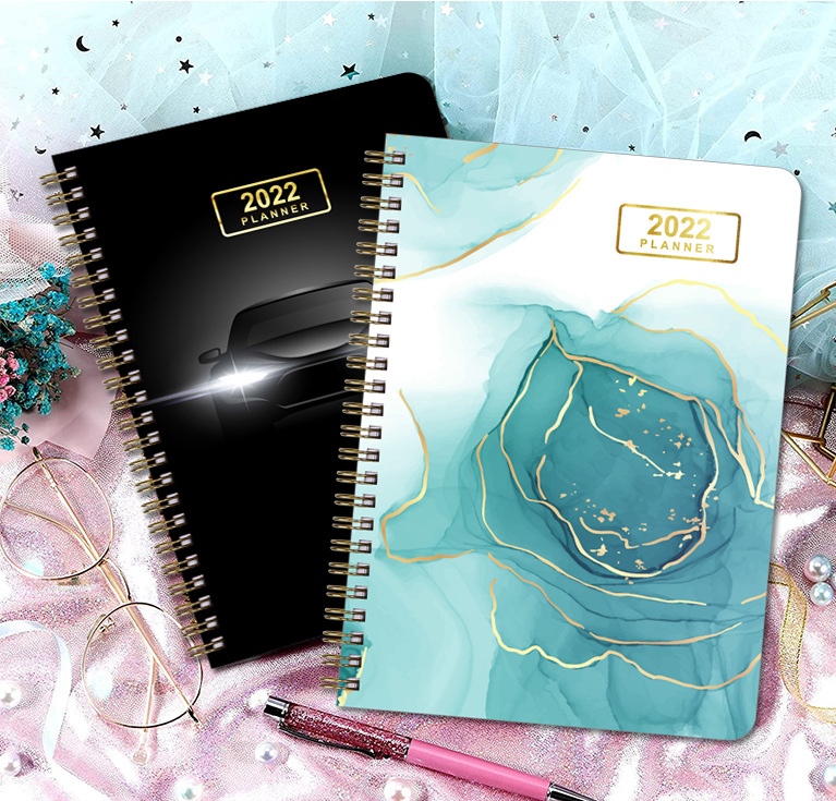 点滴文具动感流线圈本年历本笔记本可法语西语阿语德语意语等支持订制logo