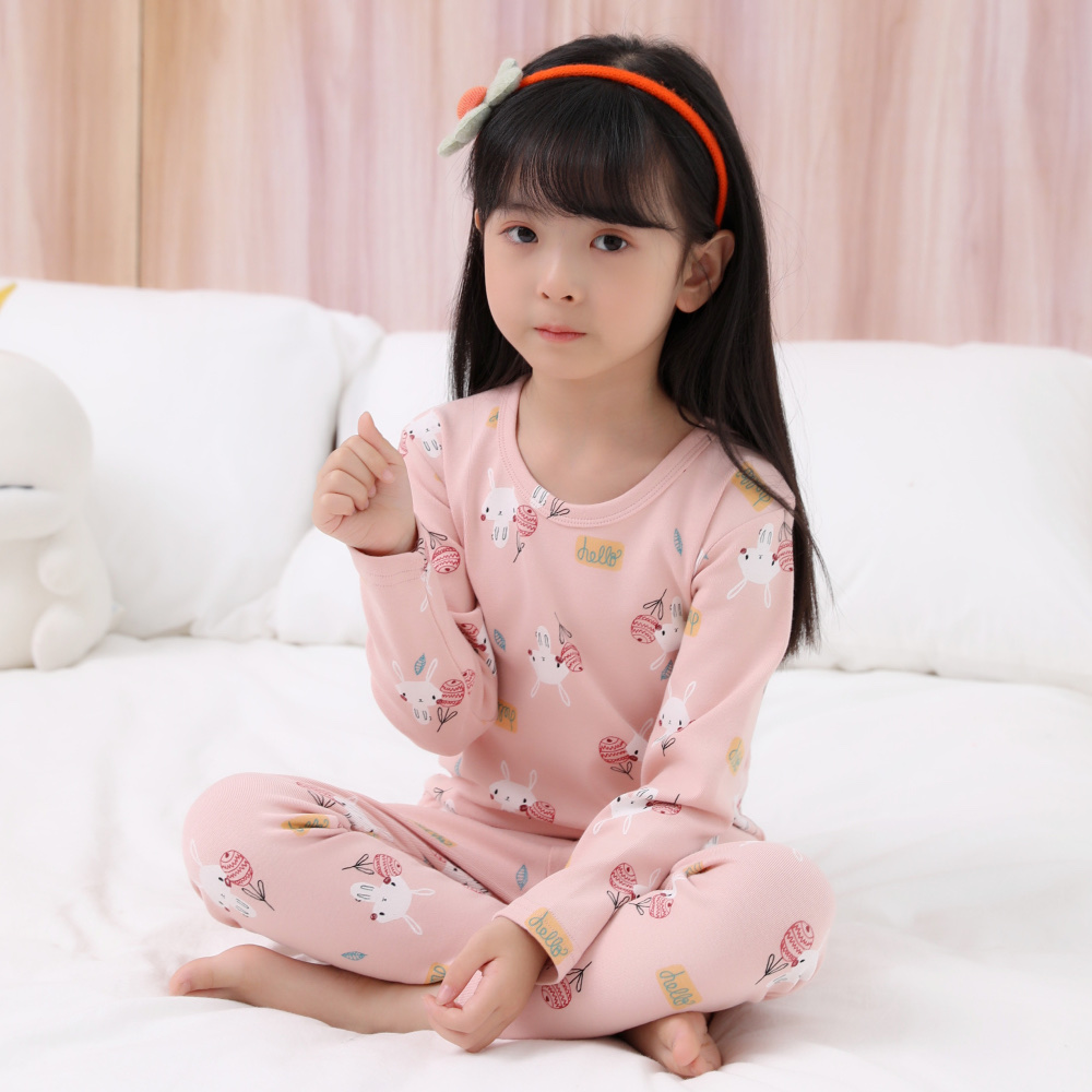 舒绒彩棉加厚儿童保暖内衣套装 产品图