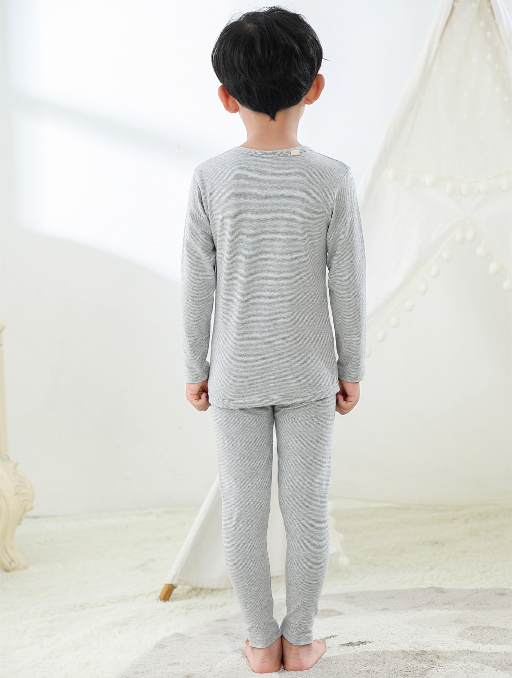 莱卡秋衣秋裤白底实物图