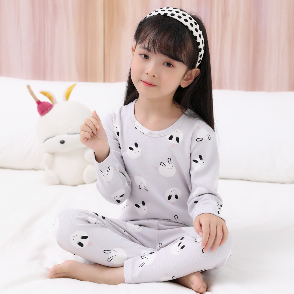 舒绒彩棉加厚儿童保暖内衣套装 8066 纯棉中大童秋衣秋裤男童装