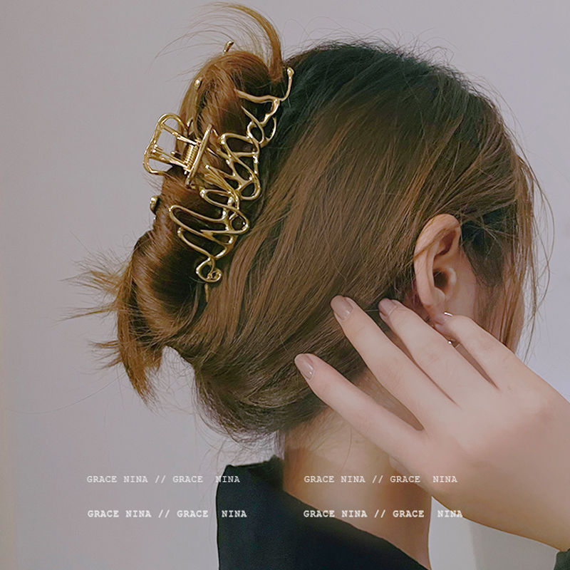 Large Grab Hairpin Headwear Gold Hair Accessories Are Grab Hairpin Back Head Large Grab Shark Hair Clip Amount Of Multiple Grab Hairpin Specification drawing