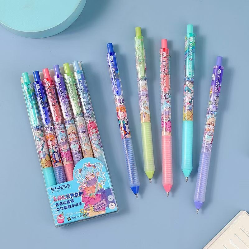 卡通按动中性笔细节图