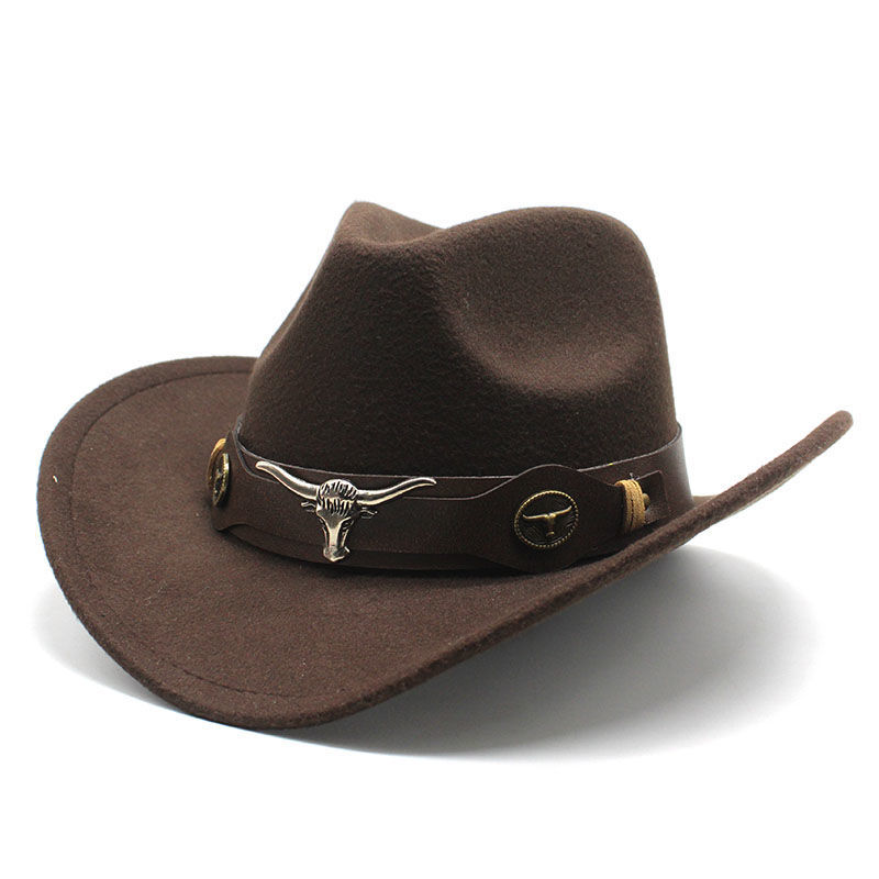 Western cowboy hat and metal cow hat detail image 3