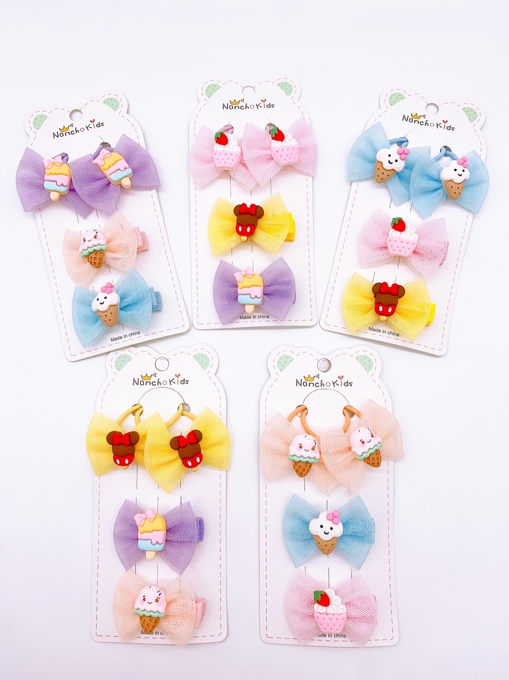 Cute Yarn Hair Clip Hair Tie 4-Piece Set undefined