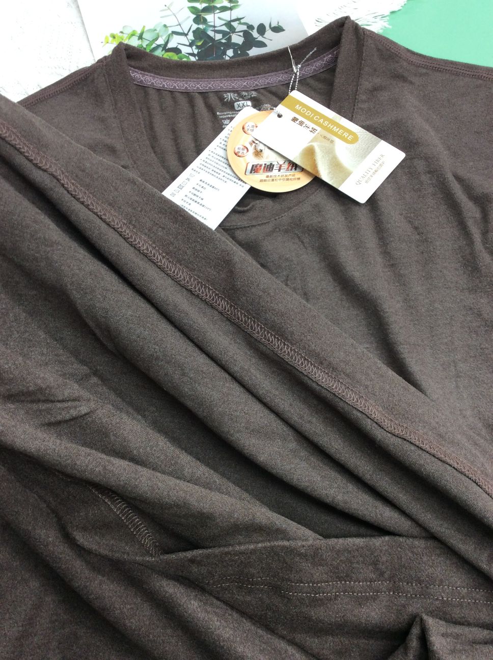 Men's Modi Cashmere Warm Suit Thickened Suit Cotton Velvet Thickened Suit Fabric Long Johns Item Picture