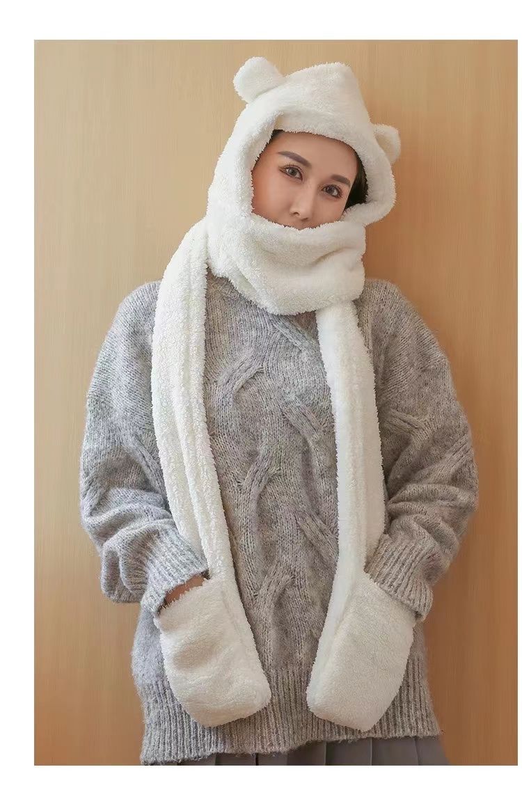 "Autumn and winter hats for warmth, trendy online fashion, lambskin wool recommended by Internet celebrities.