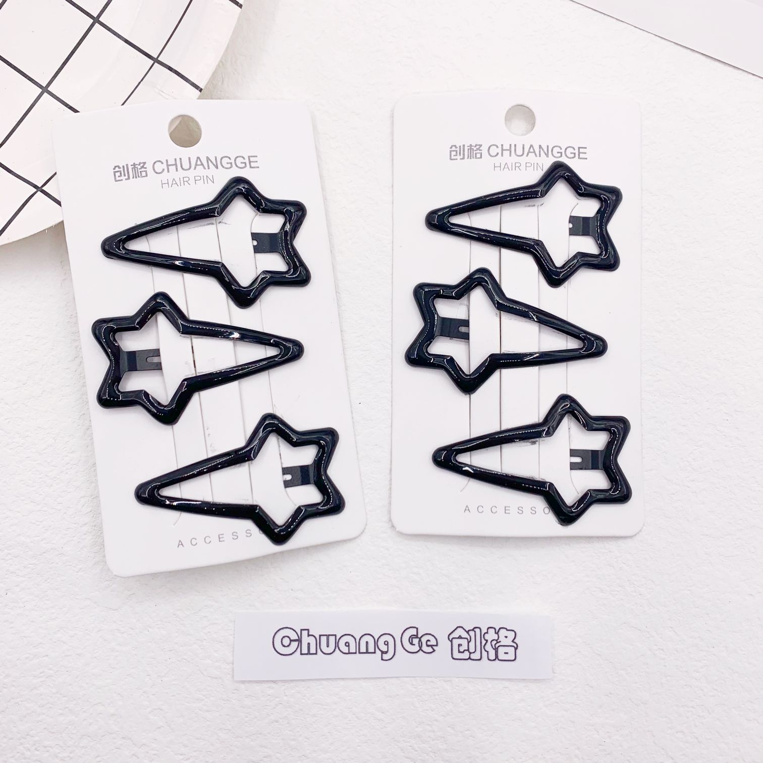 Black oil-dripping BB clip, a fashionable cartoon hair clip for students and children details Picture