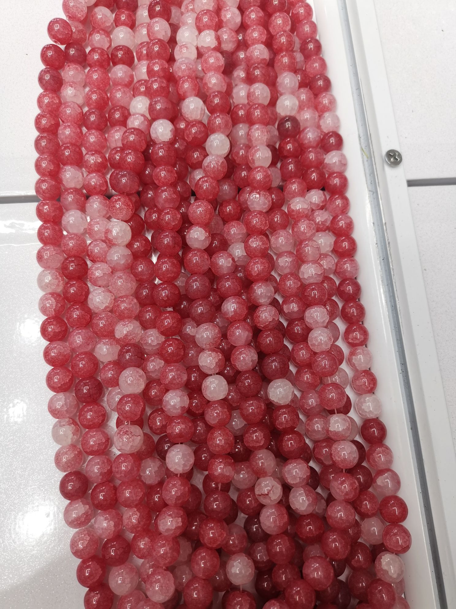 嘉伊10mm碎花本色圆珠