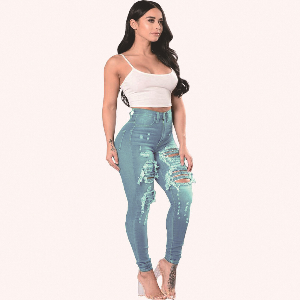 2022 new style ripped jeans detail image 2