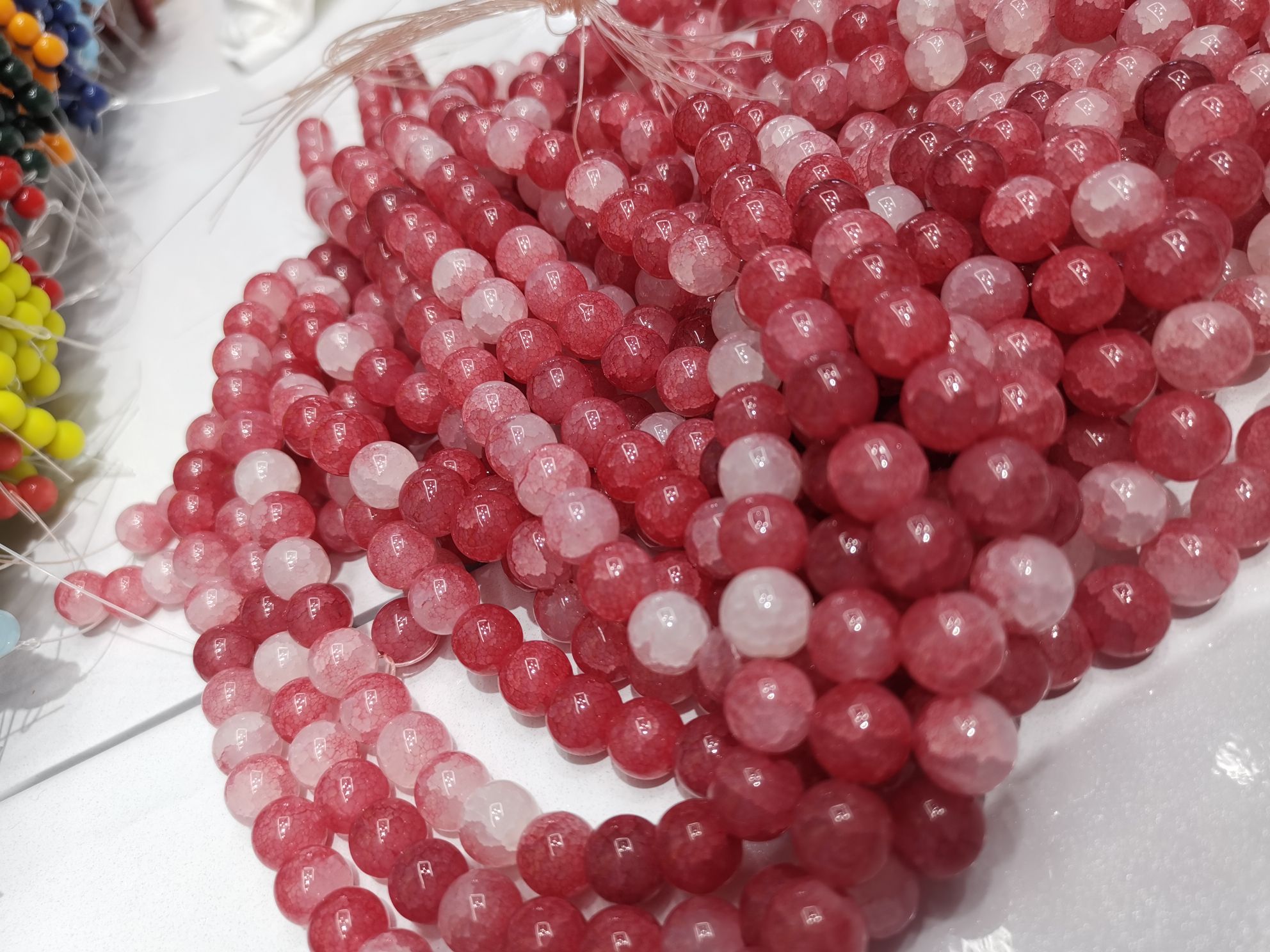 嘉伊10mm碎花本色圆珠详情图2