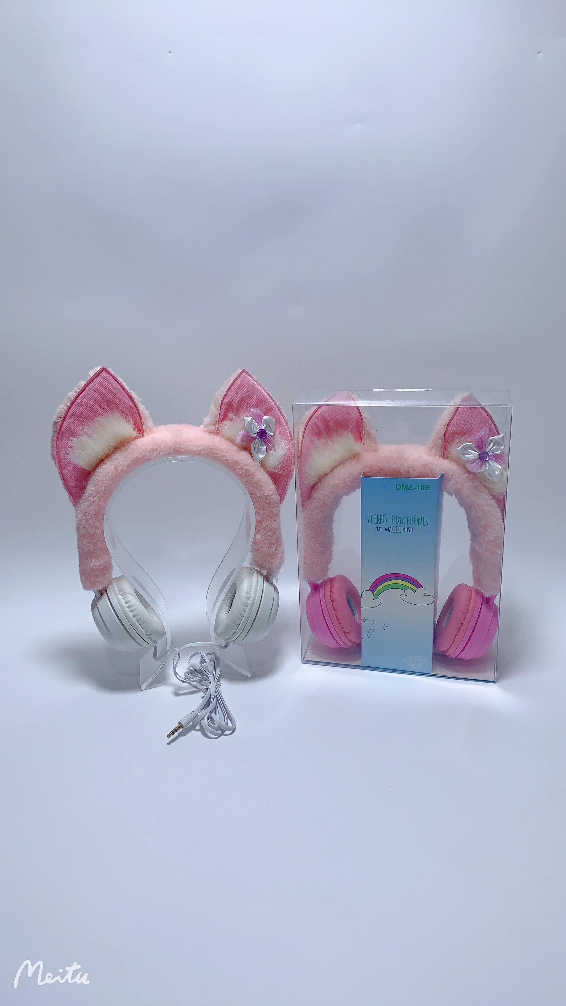 头戴式学生儿童卡通网红毛绒耳机详情图1