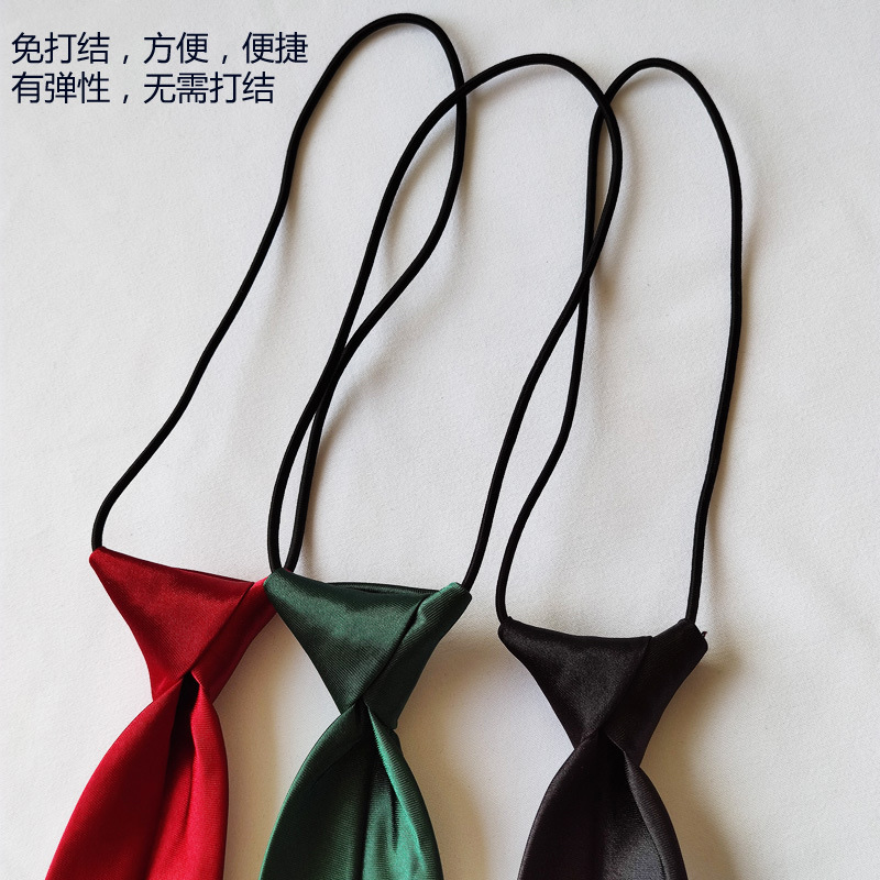 Solid-colored short girls without a small tie details Picture