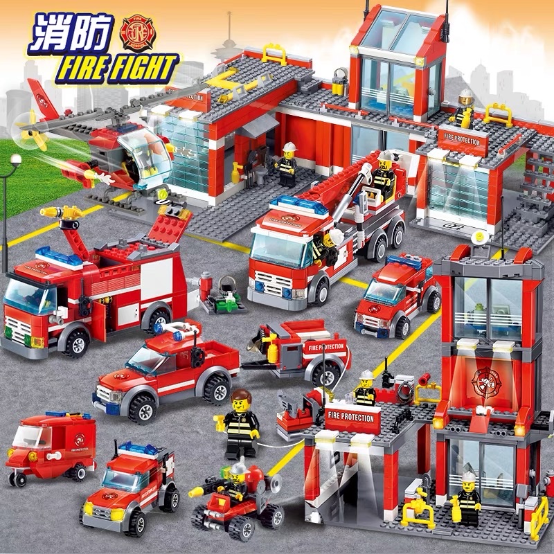 乐高积木儿童玩具益智男孩子智力动脑城市系列拼装消防车模型总局详情图3