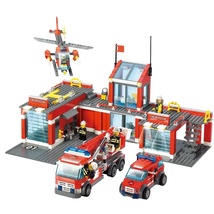 乐高积木儿童玩具益智男孩子智力动脑城市系列拼装消防车模型总局