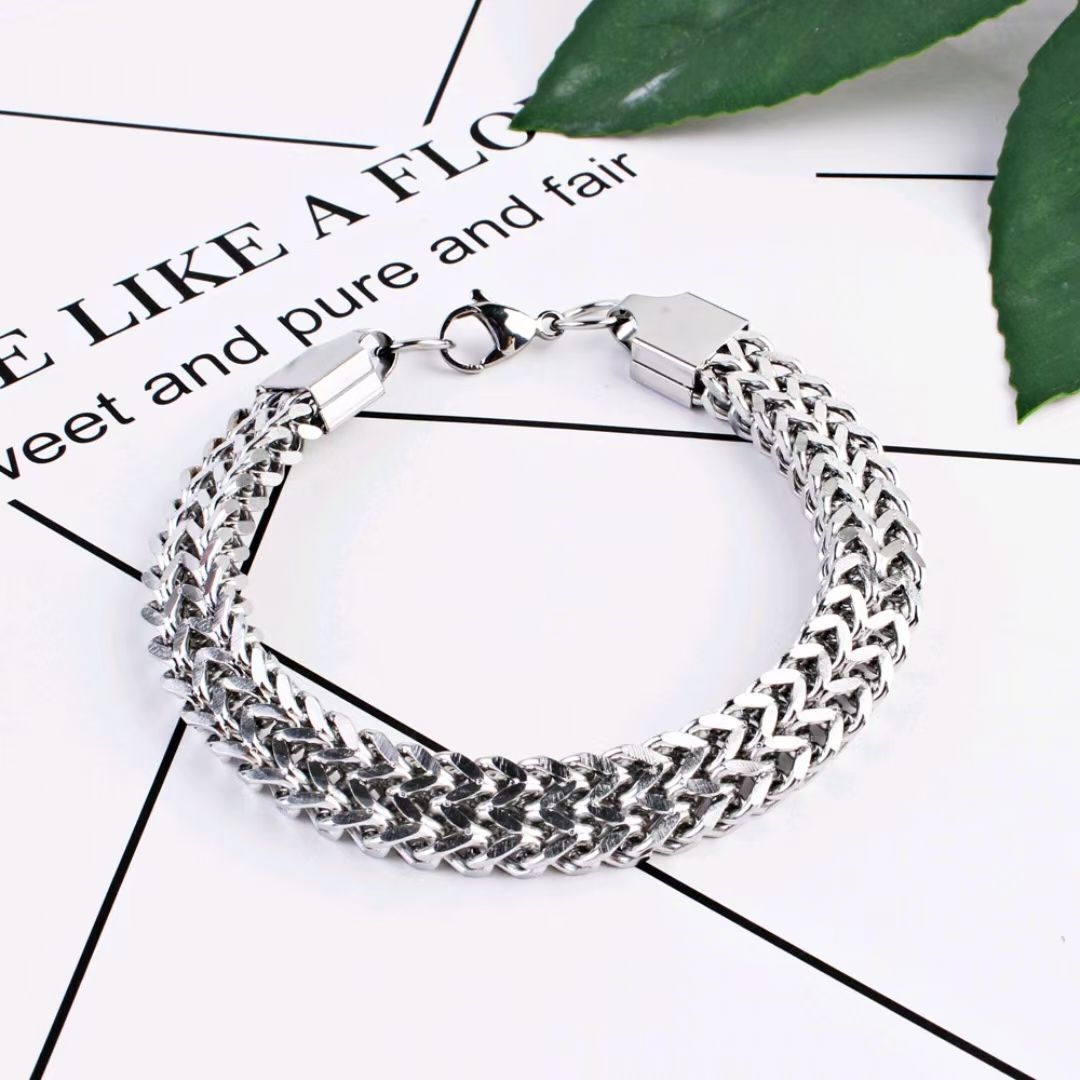 精美简约 饰品配件系列 铝质  不锈钢正反手链                                     