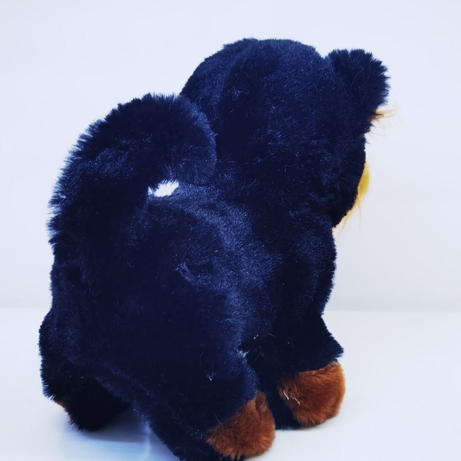 Yanghang brand intelligent robot dog electric plush toy, black dog simulation interactive electronic pet, new favorite for children's companionship and education detail image 1