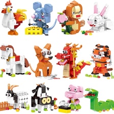 乐高积木男孩子益智力拼装动物系列6-7十二生肖8玩具10岁属相模型