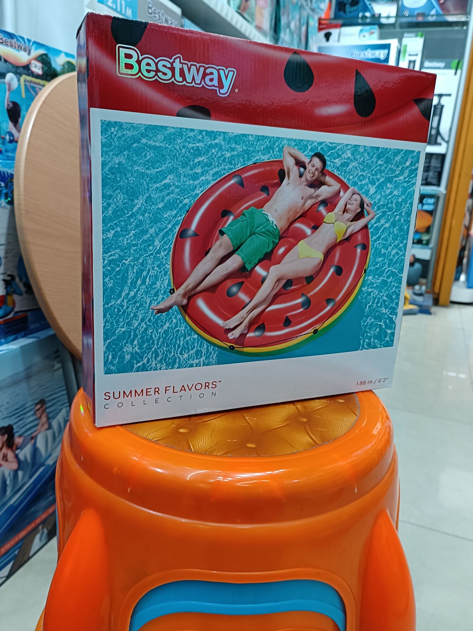 Best way43140 Watermelon Floating Island Water Inflatable Bed Inflatable float