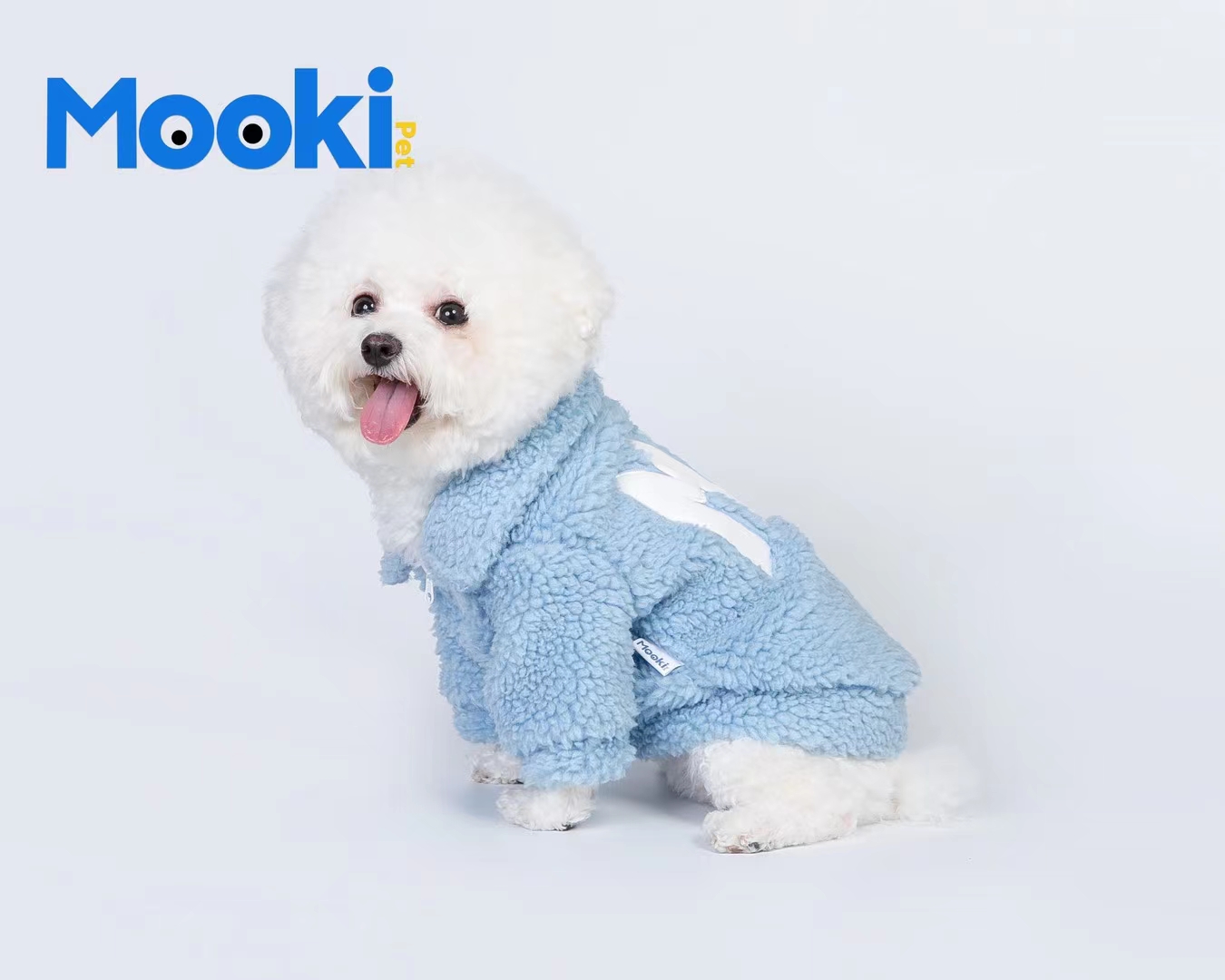 宠物用品衣服！MOOKIPET新品🆕🛒MK21056冰岛绒字母外套📷冰岛绒面料，精致贴布刺绣⚡️✨加厚保暖，非常详情图3