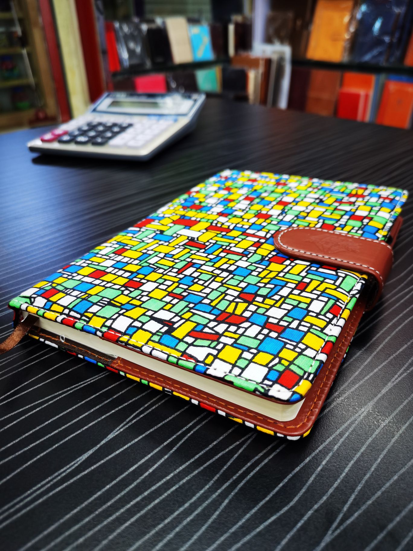 棉布暗扣笔记本定制高档办公礼品记事本创意日记本个性精品几何本子