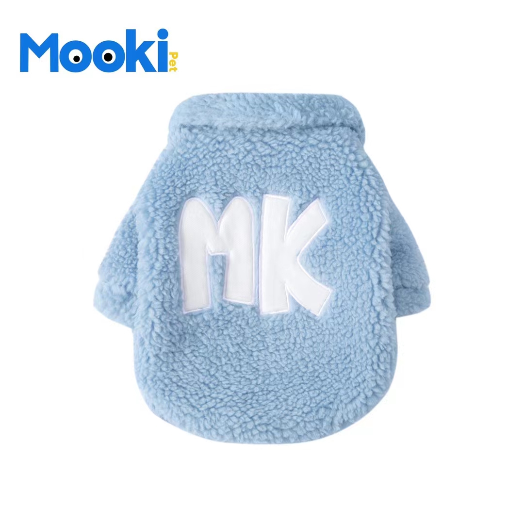 宠物用品衣服！MOOKIPET新品🆕🛒MK21056冰岛绒字母外套📷冰岛绒面料，精致贴布刺绣⚡️✨加厚保暖，非常详情图4