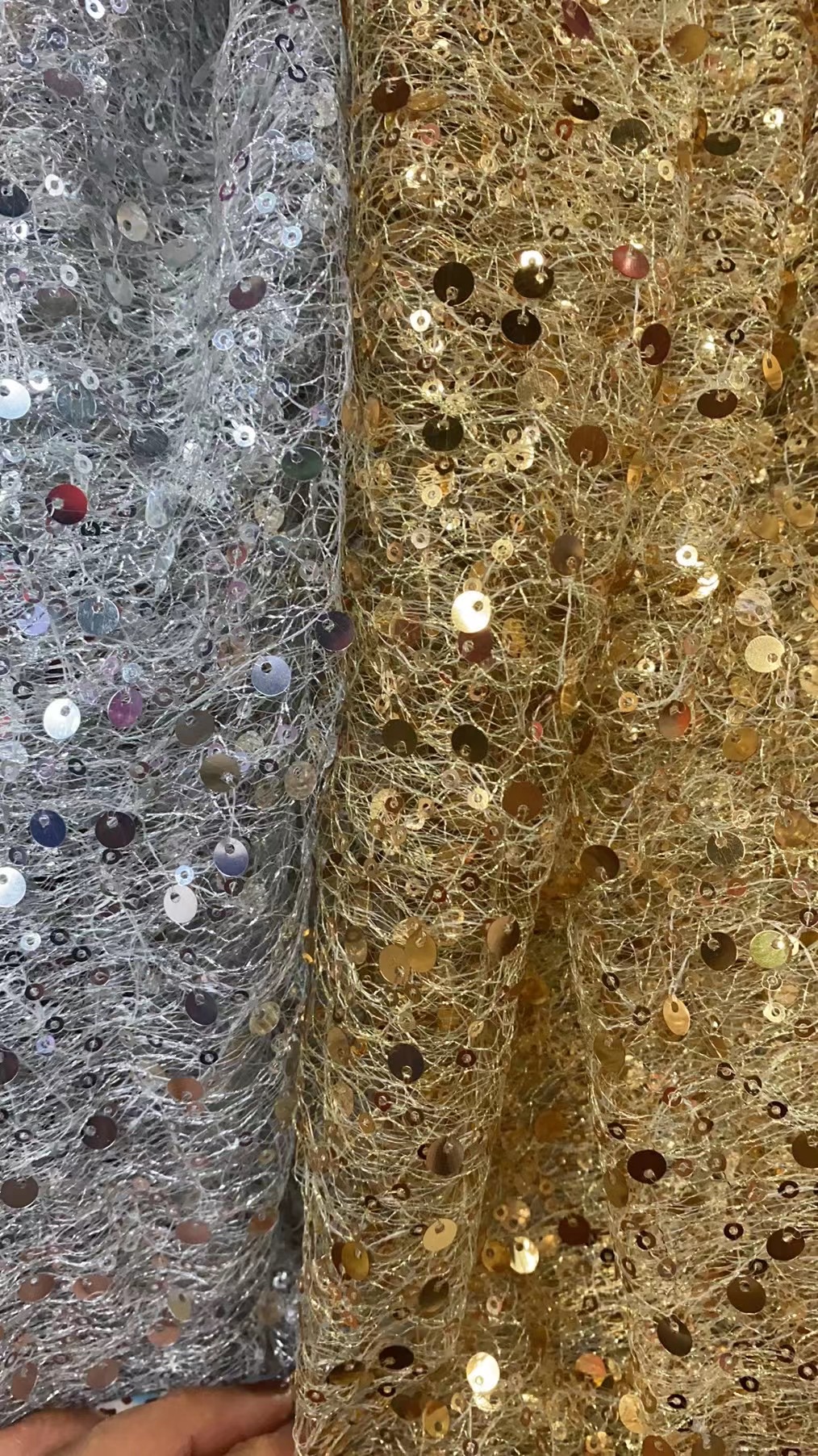 The sequined fabric is sold directly by the manufacturer. New products of the current season are available for wholesale or retail Specification image