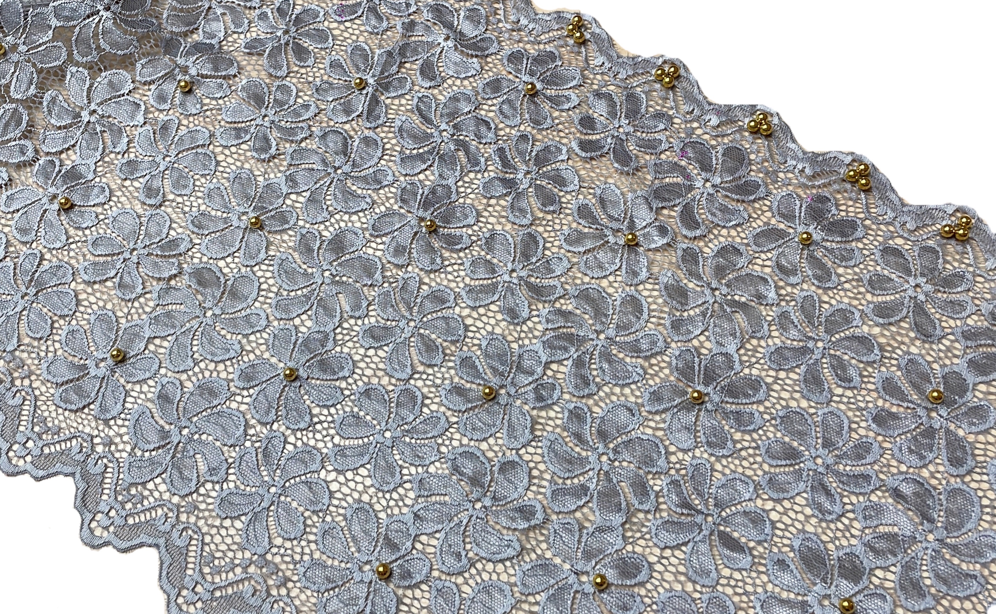 Elastic lace is available in multiple colors detail image 1