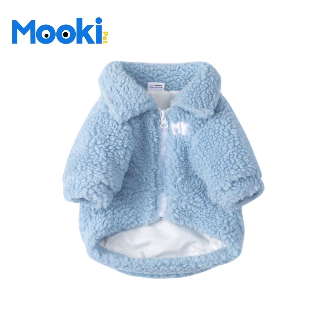 宠物用品衣服！MOOKIPET新品🆕🛒MK21056冰岛绒字母外套📷冰岛绒面料，精致贴布刺绣⚡️✨加厚保暖，非常详情图6