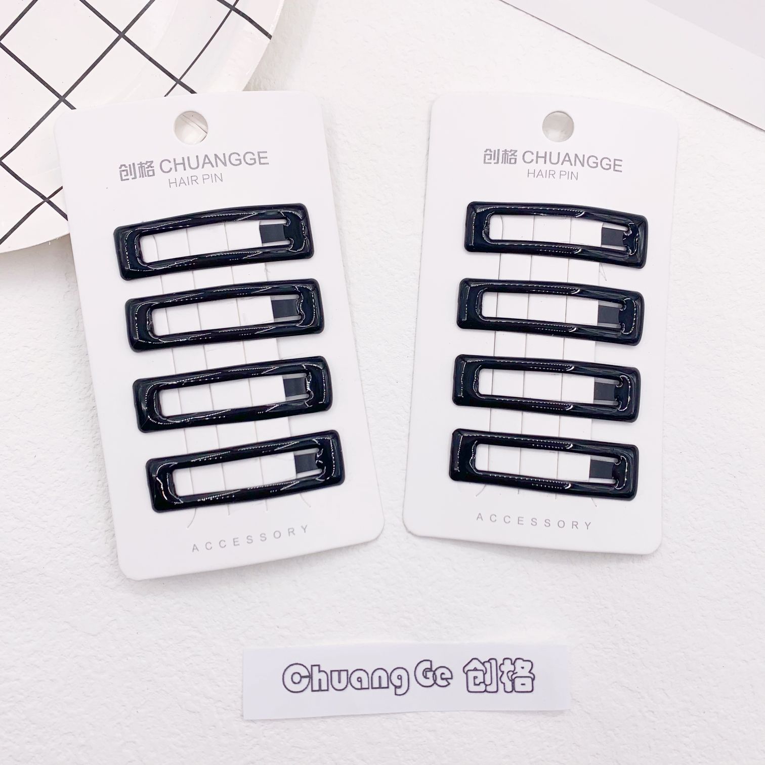 Black oil-dripping BB clip, a fashionable hair clip for students and children, milk tea color series BB clip, matte texture oil-dripping BB clip details Picture