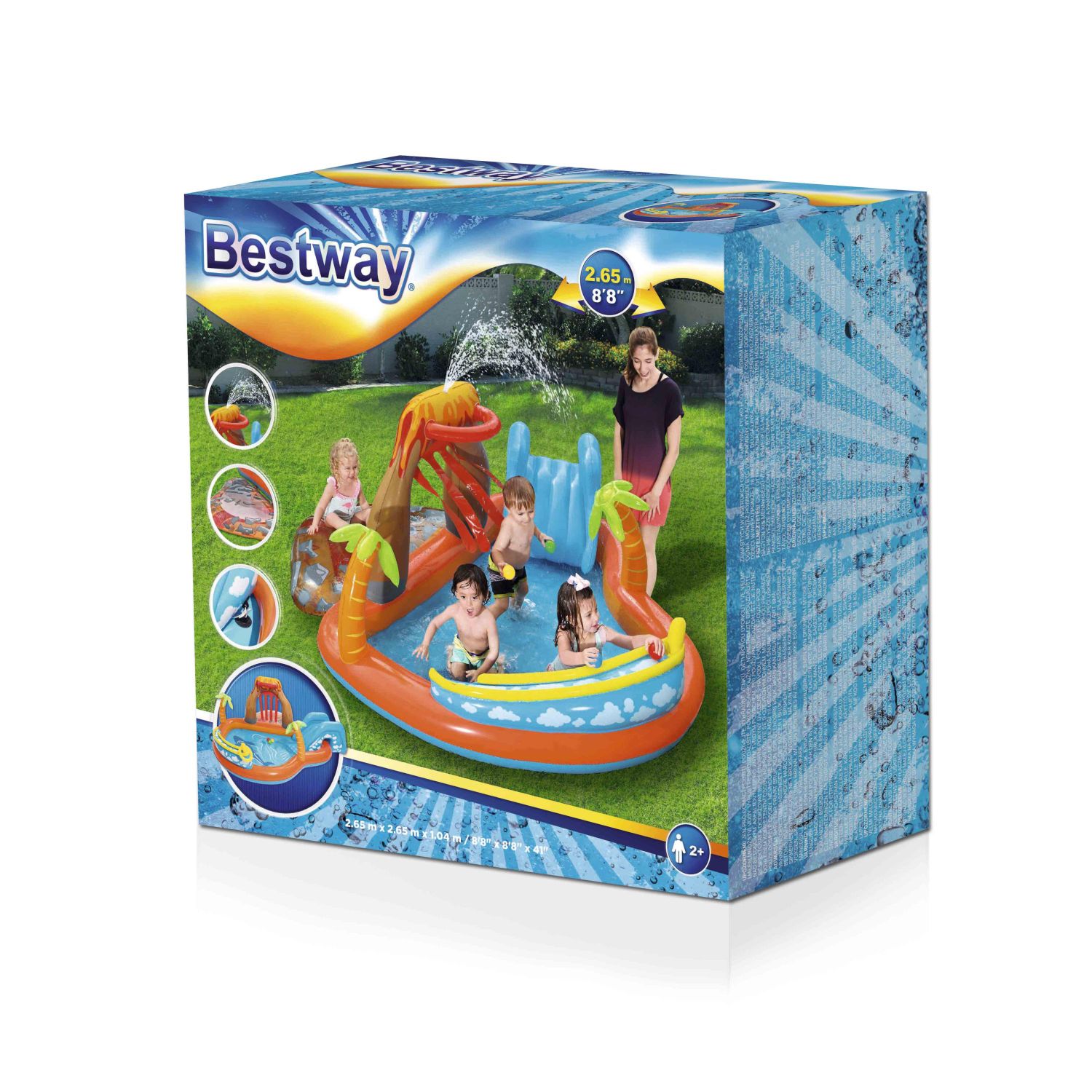 Best way53069 Volcano Water Play Park Inflatable Pool