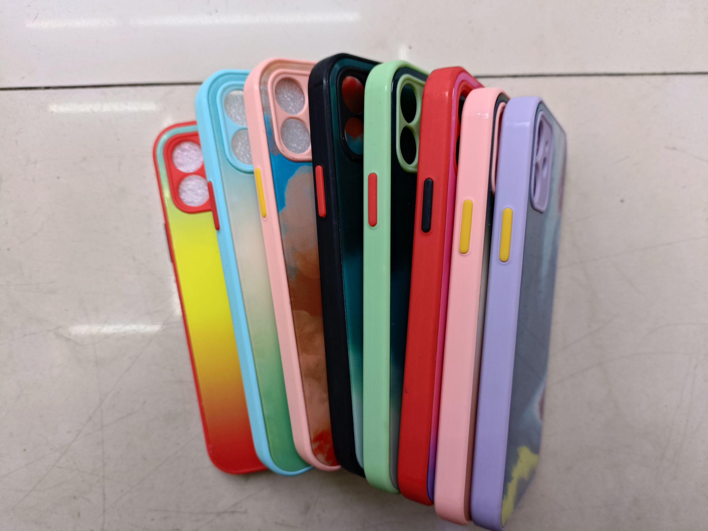 彩绘 亚克力 撞色按键 手机壳细节图