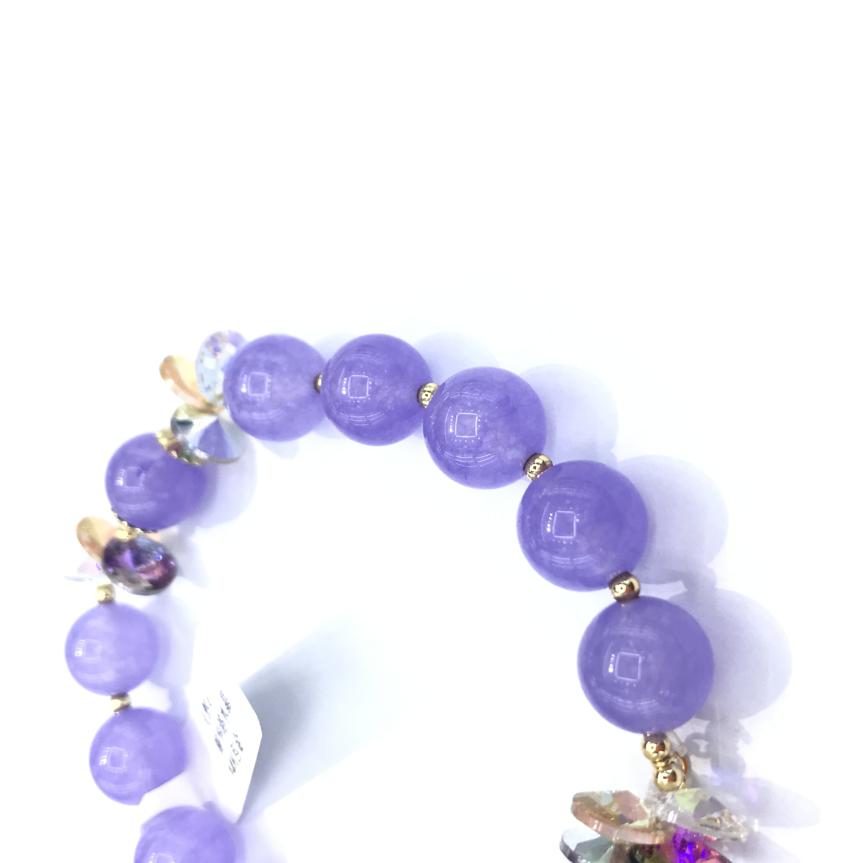 紫水晶 天然石/手链白底实物图