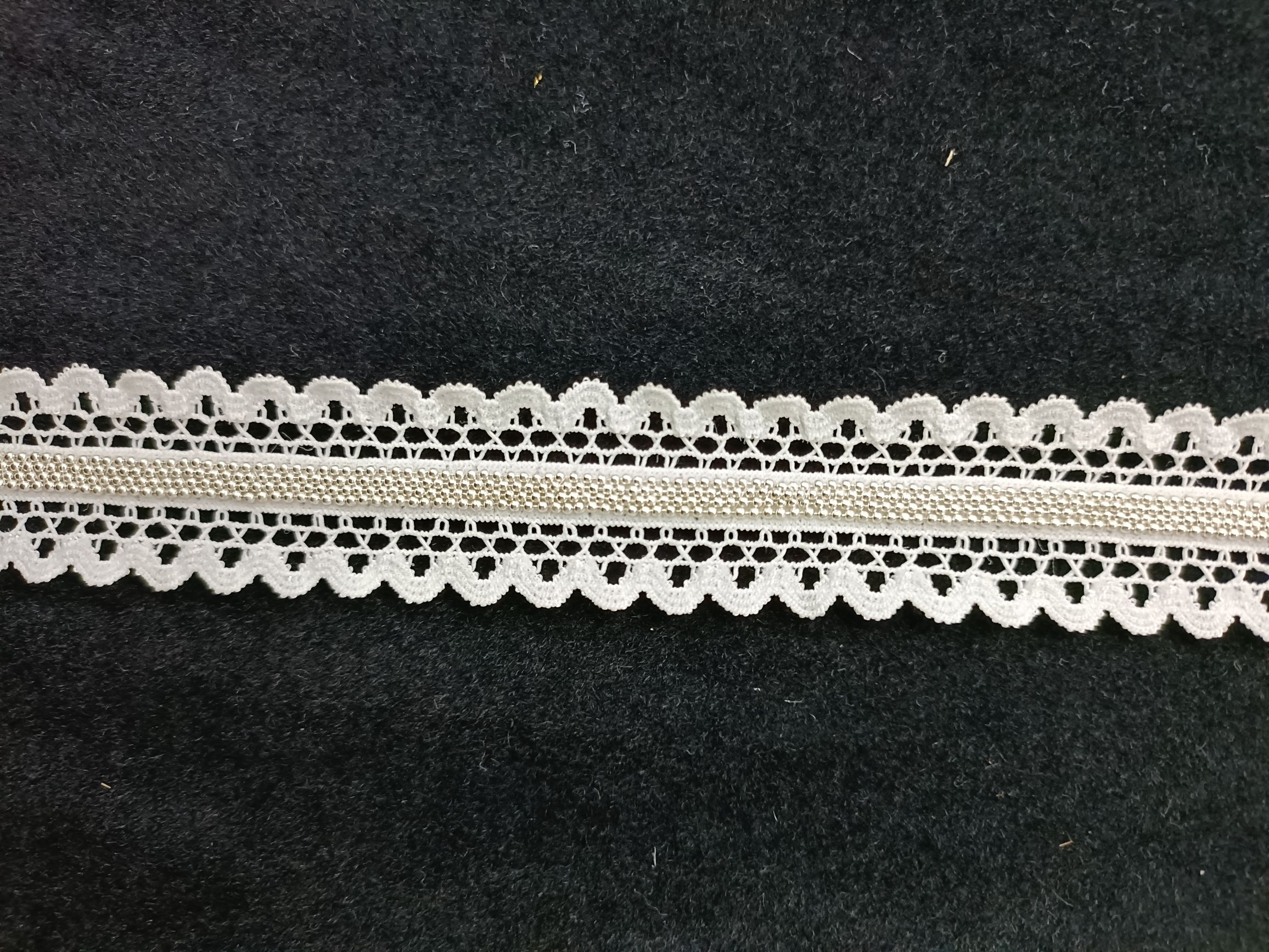 【缘织绣】 新型花边辅料1.2 圆珠银链 款式多多 规格可定做图