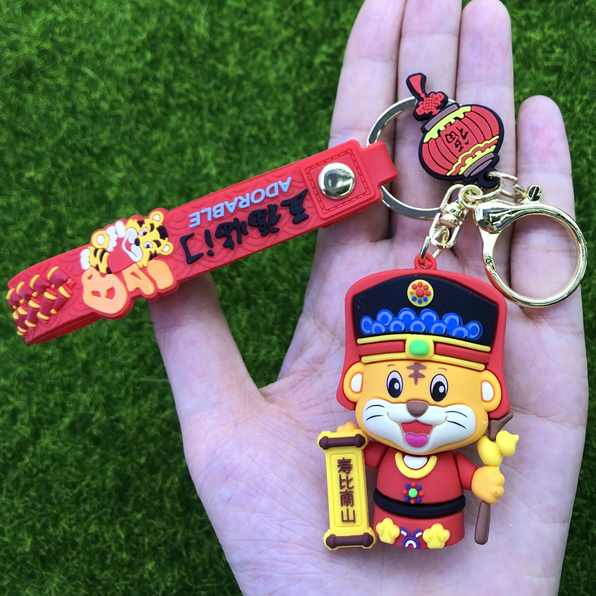 Pvc软胶硅胶老虎钥匙扣 新年钥匙包包挂件挂件详情图3