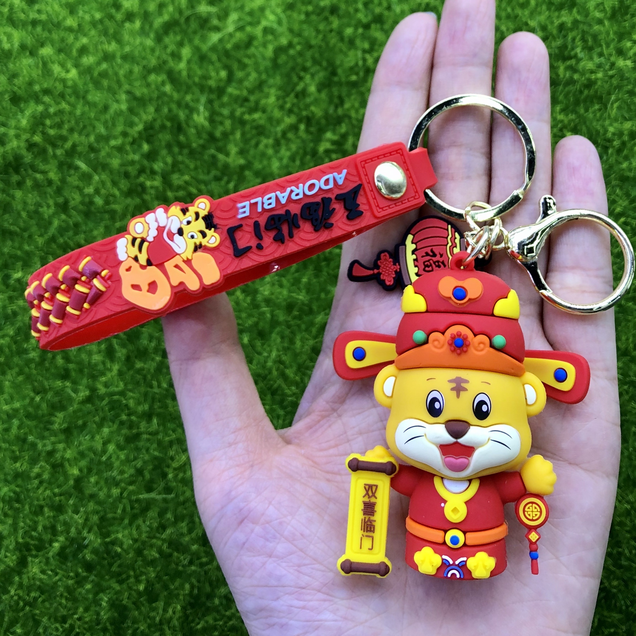 Pvc软胶硅胶老虎钥匙扣 新年钥匙包包挂件挂件详情图4