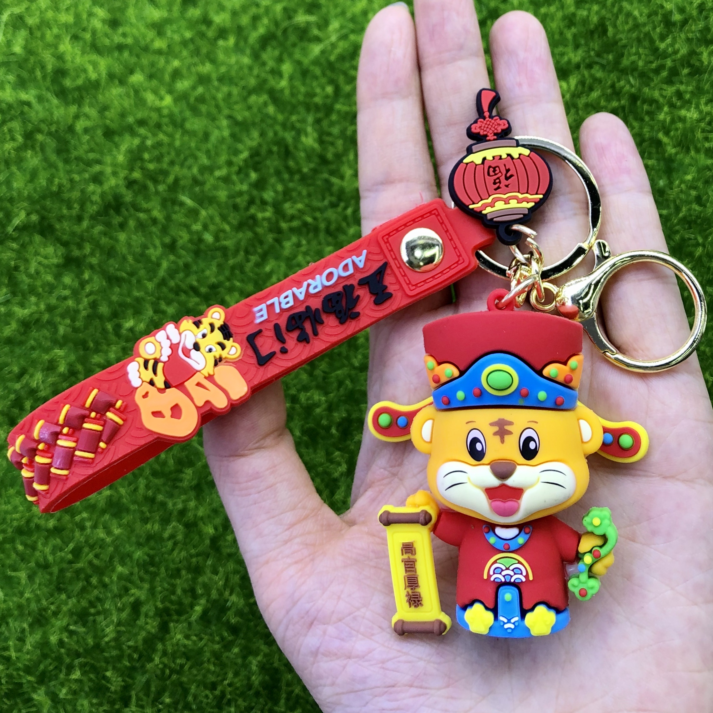 Pvc软胶硅胶老虎钥匙扣 新年钥匙包包挂件挂件详情图6