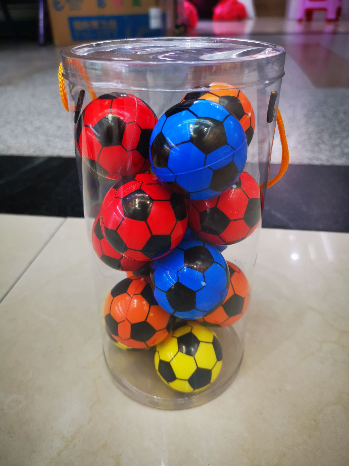 PU海绵球球-4.5cm彩足