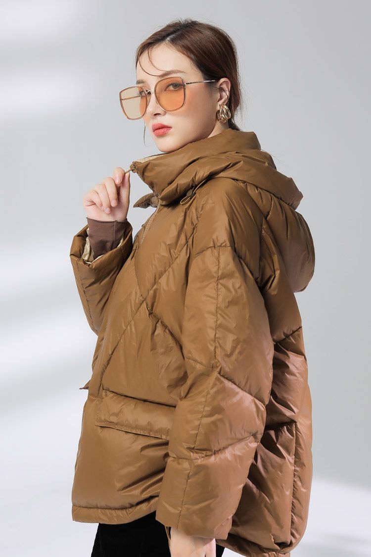 Jimmy Seio's 2021 winter fashion new down jacket is a high-end, warm, casual, loose and warm solid color Application Scenario