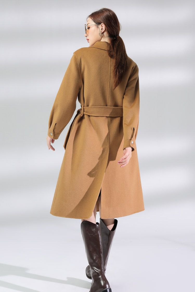 This mid-length high-end and fashionable wool coat is the same style of cashmere coat for women from Jimmy Seio Mall in the 2021 winter Specification image