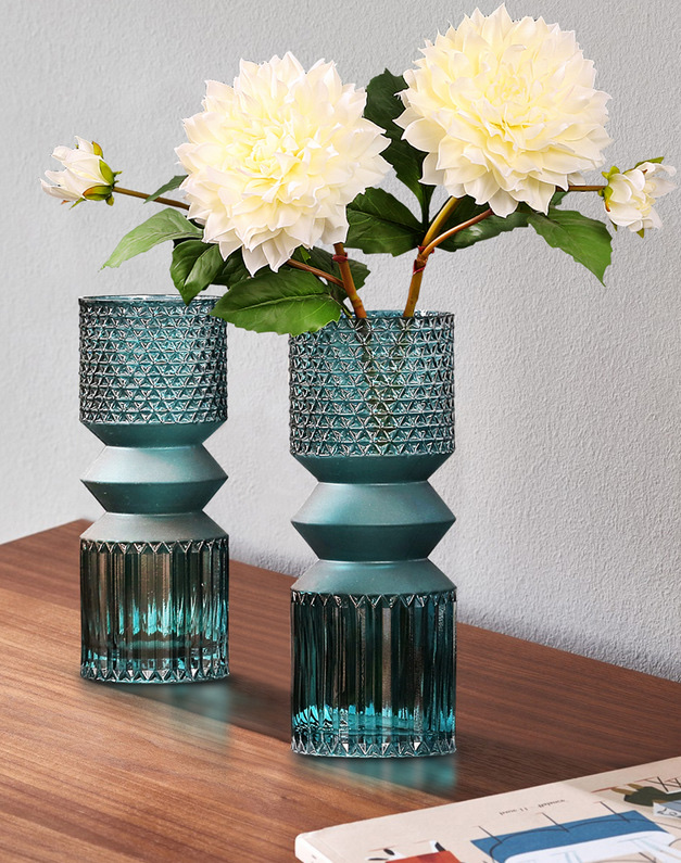 北欧莫兰迪玻璃瓶花瓶现代简约创意餐桌样板间水培插花摆件彩色花 详情图4