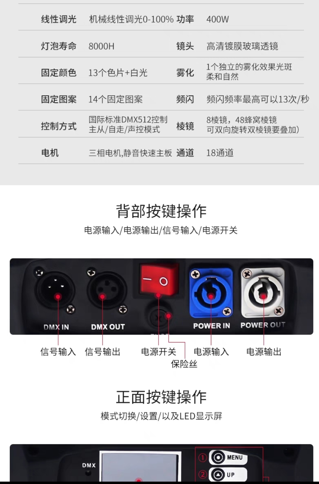 260W光束灯七彩旋转镭射灯舞台灯光酒吧光束灯婚庆演出摇头灯详情图2