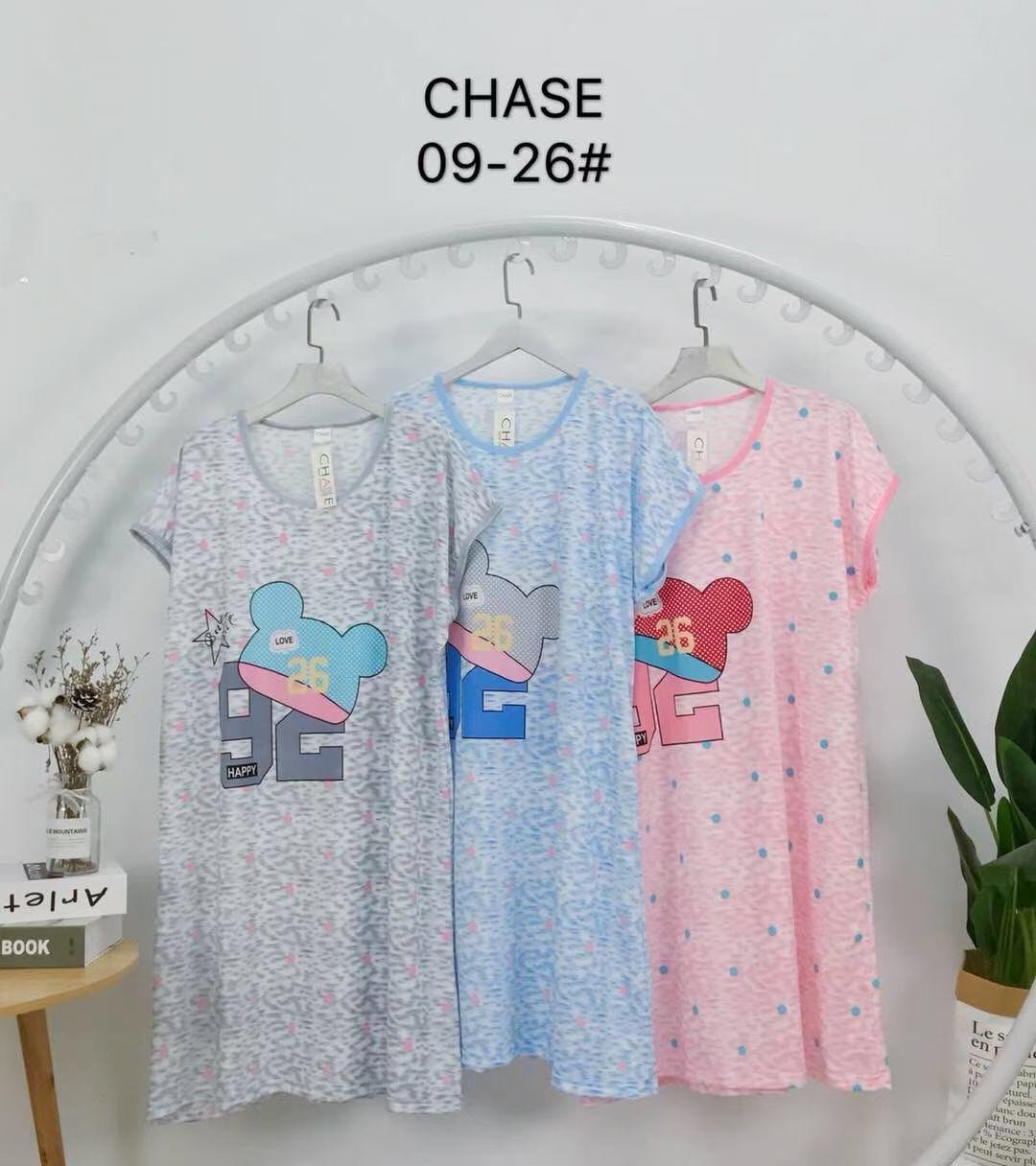 牛奶丝卡通印花睡裙细节图