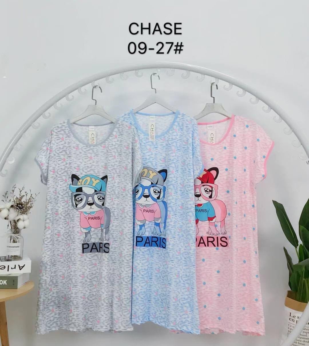 外贸爆款网络爆款少女卡通印花公仔睡裙家居服详情图5